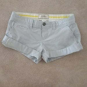 Old Navy Gray Khaki Cuffed Shorts